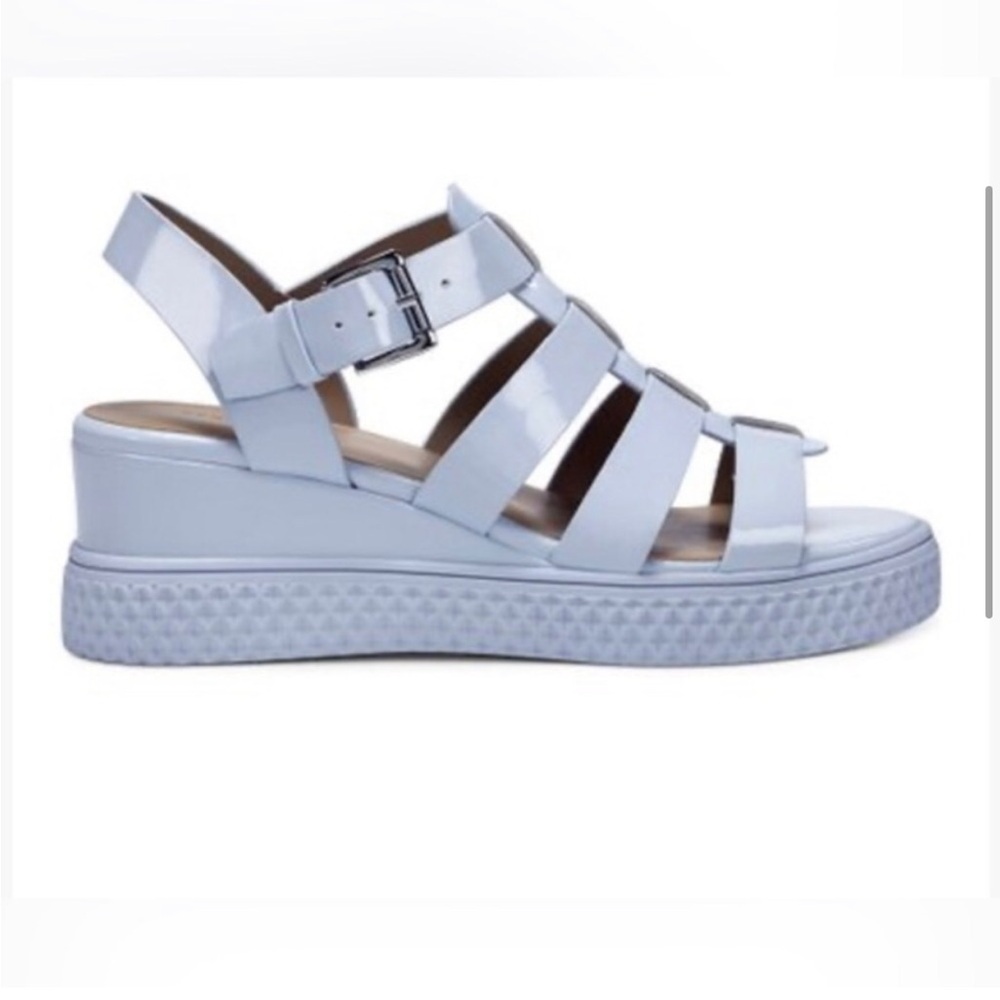 Aerosoles‎ Zola blue patent Wedge gladiator platform sandals size 9 brand new